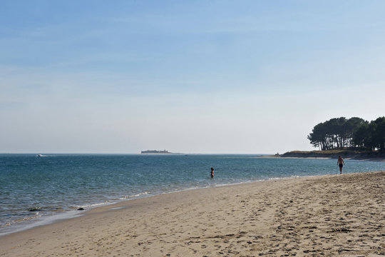 Mouth And River Beach Mino, La Guardia, ( A Guarda) Pontevedra Province, Galicia, Spain