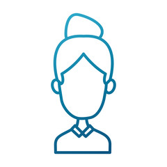 Woman faceless cartoon icon vector illustration graphic design