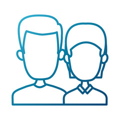 Cute couple cartoon icon vector illustration graphic design