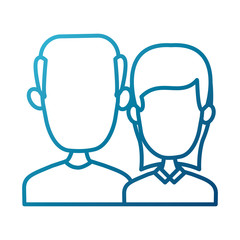 Cute couple cartoon icon vector illustration graphic design