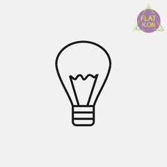light bulb line icon
