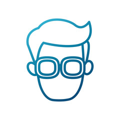 Man with glasses icon vector illustration graphic design