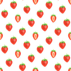 Watercolor strawberry pattern