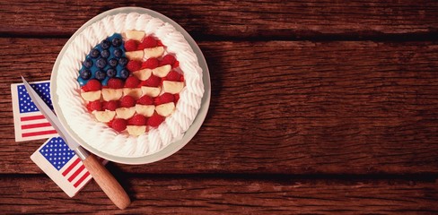 Fruitcake with 4th july theme
