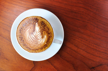 white cup of hot coffee