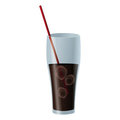 Soda cup glass icon vector illustration graphic design