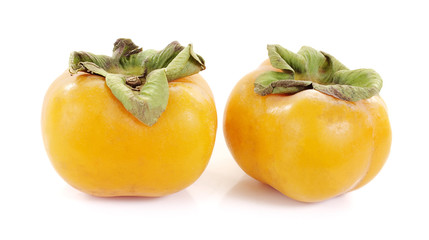 persimmon fresh close up on background