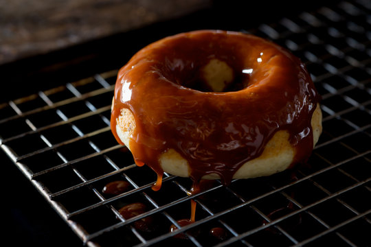 Freshly Glazed Caramel Donut