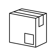 Delivery box cardboard icon vector illustration graphic design
