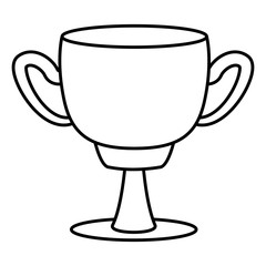 trophy cup isolated icon vector illustration graphic design