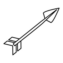Bow arrow isolated icon vector illustration graphic design