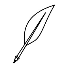 Pen feather isolated icon vector illustration graphic design