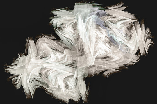 Embossed abstract canvas silk filaments - Digital design