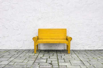 yellow chair on white background,red Chair wooden on white wall