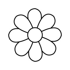 Beautiful decorative flowers icon vector illustration graphic design