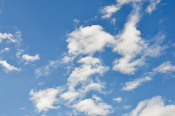 clouds in the blue sky,blue sky background with tiny clouds,Blue sky