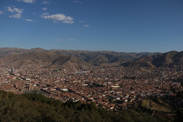 Panoramic views of Cusco city, Peru