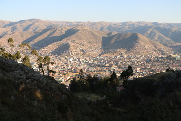 Panoramic views of Cusco city, Peru