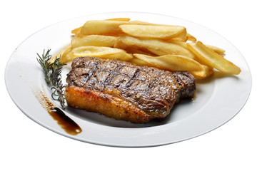 Steak with fries