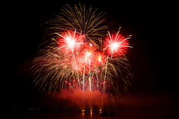 Fireworks, Fireworks light up the sky,New Year celebration fireworks