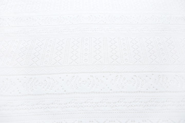 White slice pattern. White vintage fabric background.