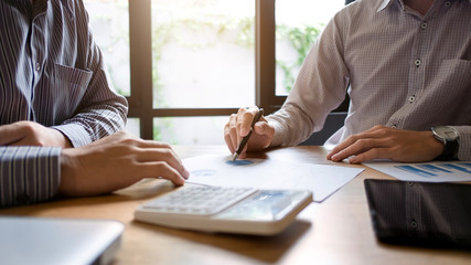 Business colleagues Team Meeting Brainstorming Working and marketting Concept