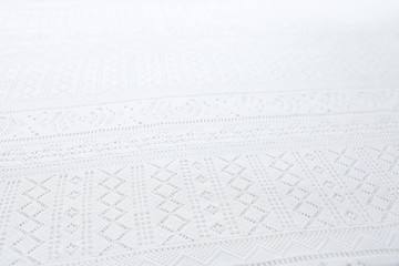 White slice pattern. White vintage fabric background.