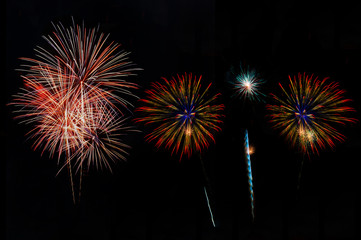 Fireworks, Fireworks light up the sky,New Year celebration fireworks