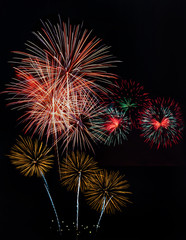 Fireworks, Fireworks light up the sky,New Year celebration fireworks