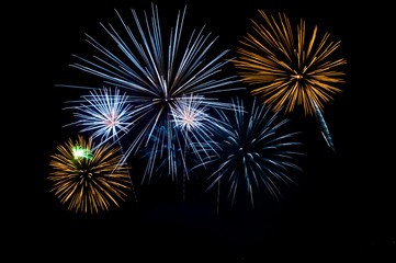 Fototapeta premium Fireworks, Fireworks light up the sky,New Year celebration fireworks