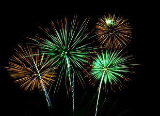 Fireworks, Fireworks light up the sky,New Year celebration fireworks