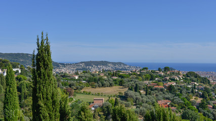 Fototapeta na wymiar Vue de Nice de la Colline de Gairaut