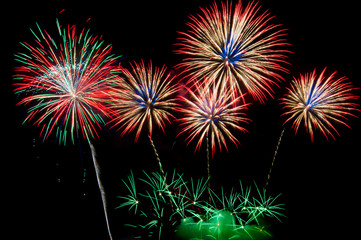 Fireworks, Fireworks light up the sky,New Year celebration fireworks