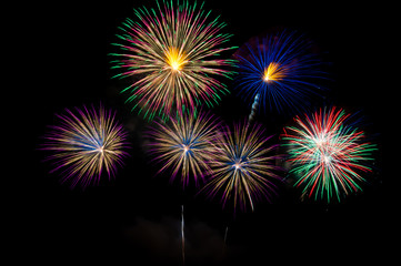 Fireworks, Fireworks light up the sky,New Year celebration fireworks