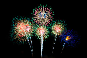 Fireworks, Fireworks light up the sky,New Year celebration fireworks