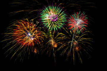 Fototapeta premium Fireworks, Fireworks light up the sky,New Year celebration fireworks