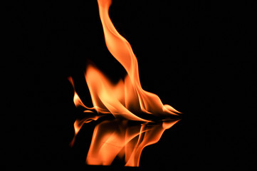 fire, Fire flames on black background,Fire flames background