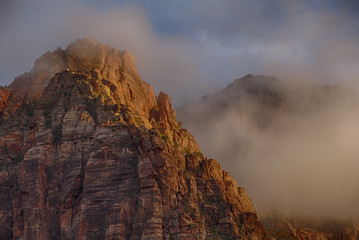 The sunset in Zion National Park.