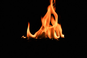 fire, Fire flames on black background,Fire flames background
