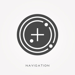 Obraz premium Silhouette icon navigation
