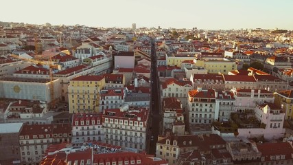 Rua Augusta with the famous Augusta Arch in Lisbon, Portugal