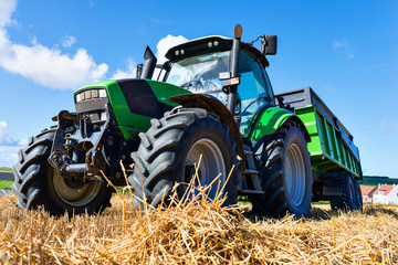 tracteur en gros plan