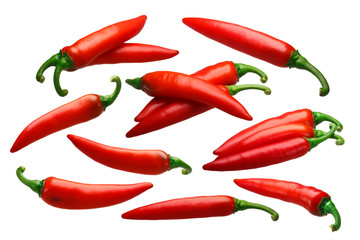 Paprika chile peppers, whole pods, paths
