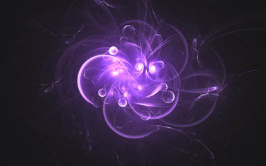 3D rendering abstract fractal light background