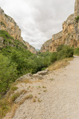 Greenway of irati in the mouth of lumbier, Navarra