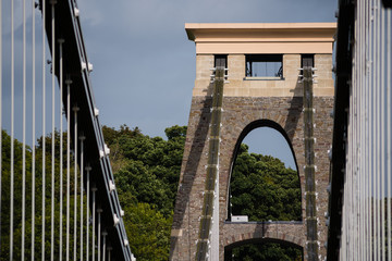Clifton suspension bridge with chains