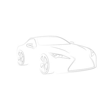 recommend clip art: Black and white sports car silhouette