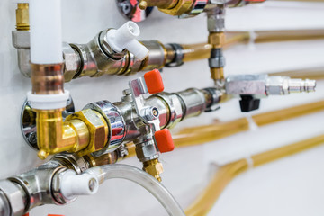 System of plastic pipelines and regulators.