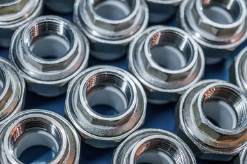 Plumbing connection fittings for plastic pipes.