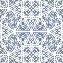 Abstract seamless pattern in vintage style. Interlocking shapes and textures.